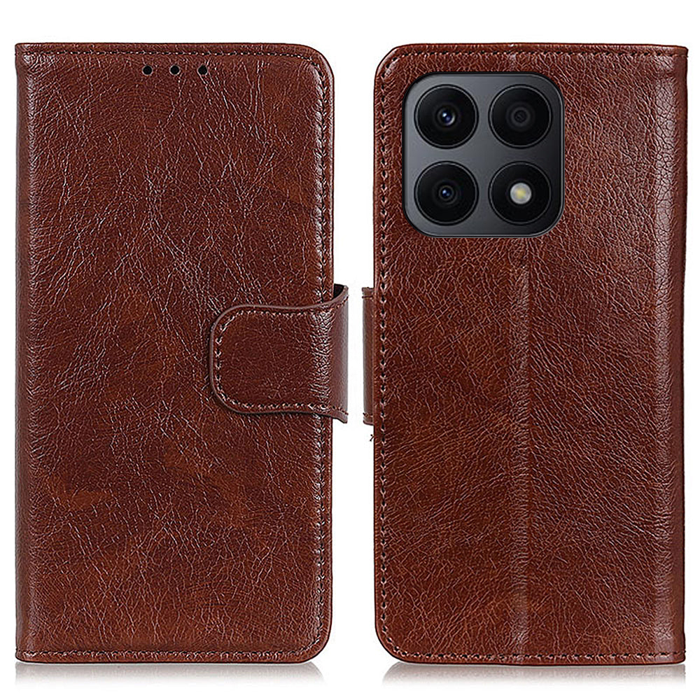 For Honor X8a 4G Nappa Texture Split Leather Case Foldable Stand Wallet Magnetic Clasp Phone Cover For Honor X8a 4G Nappa Texture Split Leather Case Foldable Stand Wallet Magnetic Clasp Phone Cover